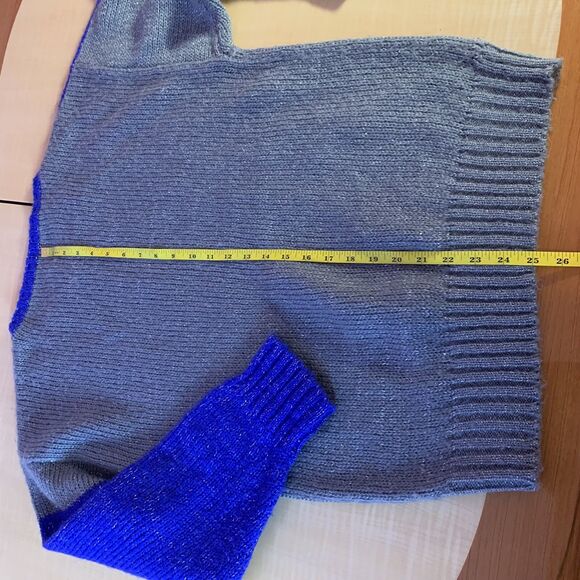 Vintage Wool Angora Sweater Pullover S Art Modern Skyscrapers Houses Skyline NYC - Picture 7 of 12